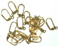 10 Pairs of Gold Tone Lever Back Earrings